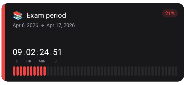Line bars countdown design