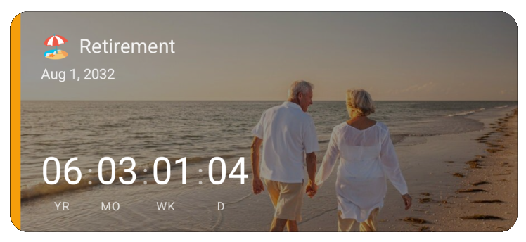 Retirement countdown card
