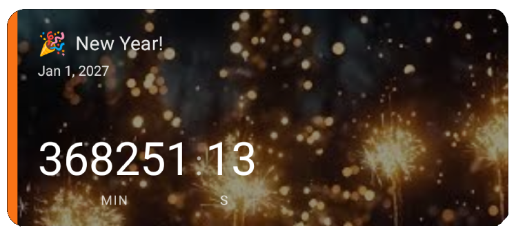 New Year countdown card