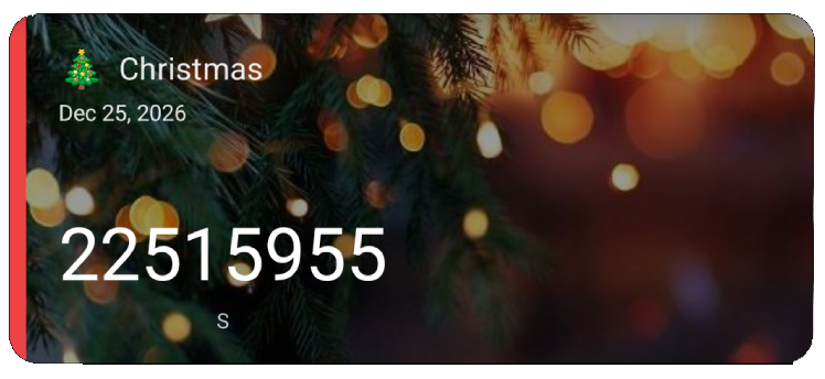 Seconds countdown design