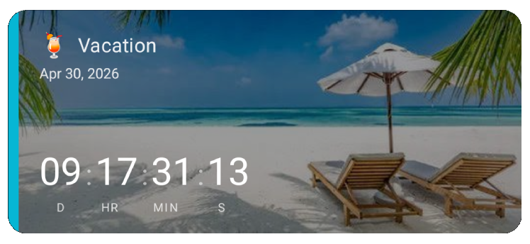 Vacation countdown card