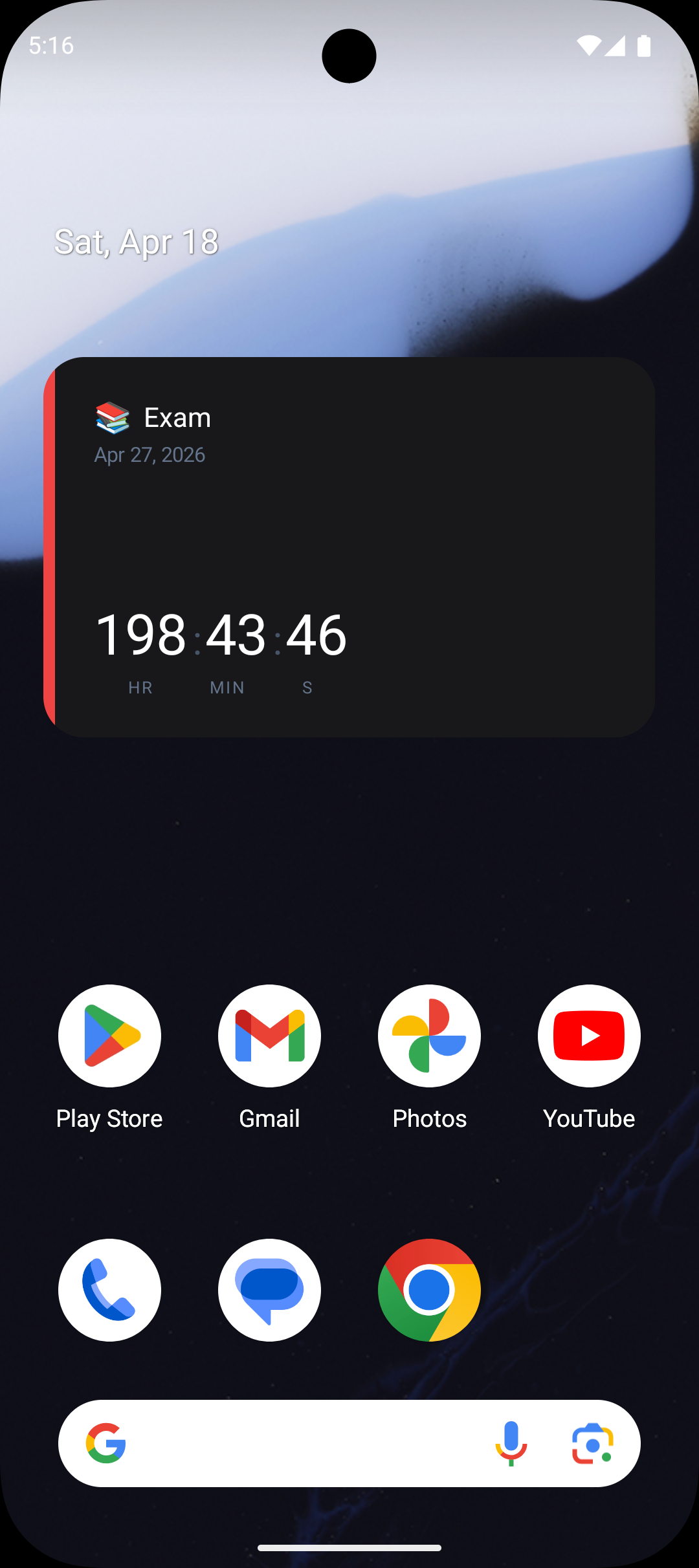 Exam Countdown Timer visual example