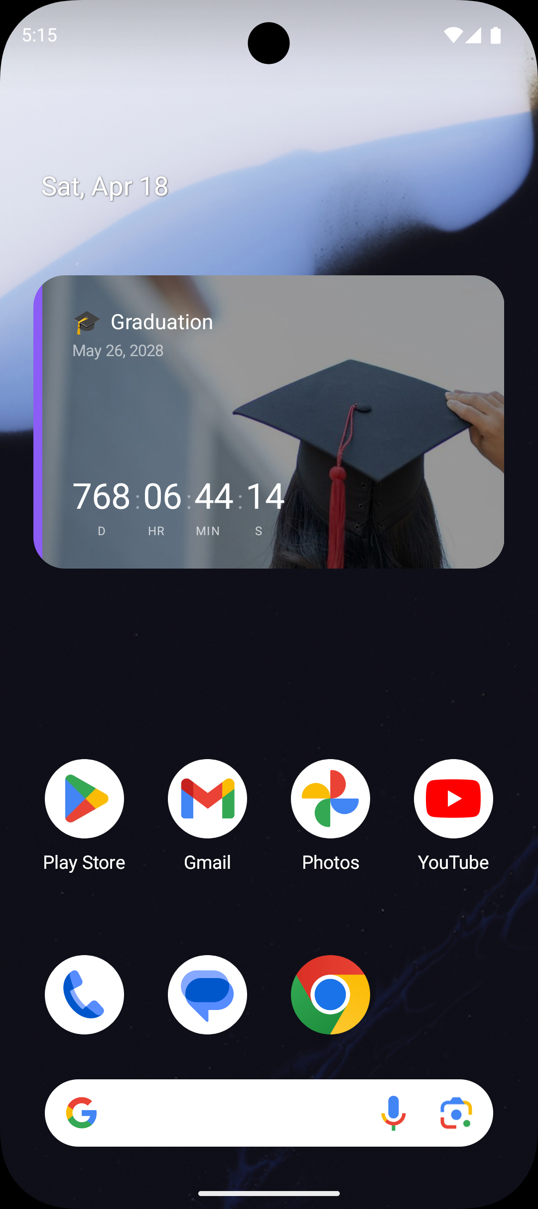 Graduation Countdown visual example
