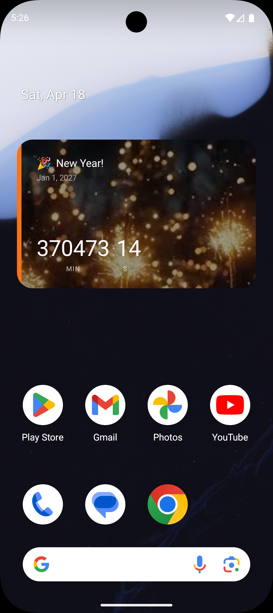New Year Countdown visual example