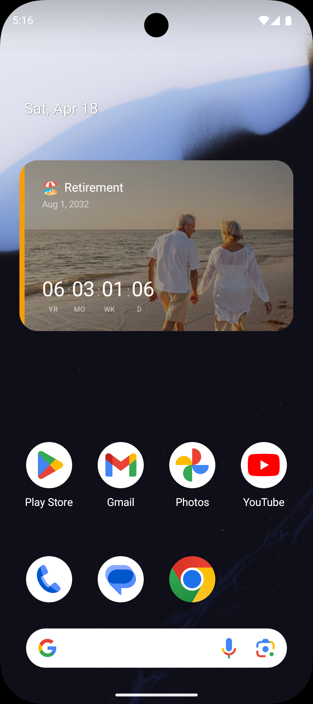 Retirement Countdown visual example