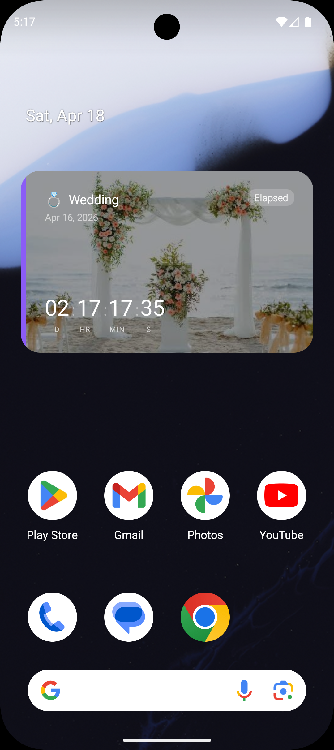 Wedding Countdown visual example