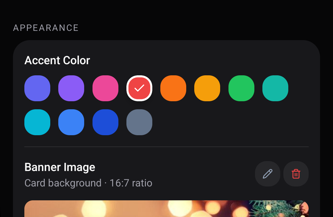 Step 3: Select an accent color