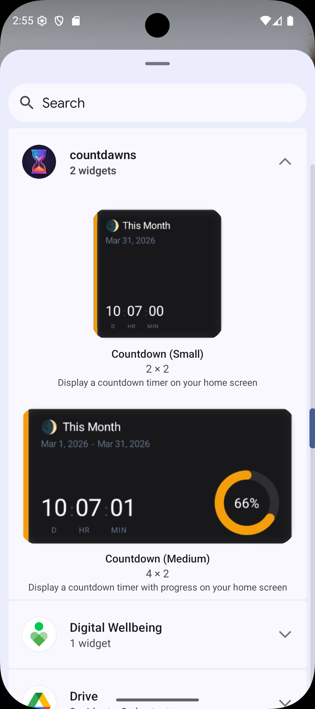 Step 3: Find the Countdawns widget